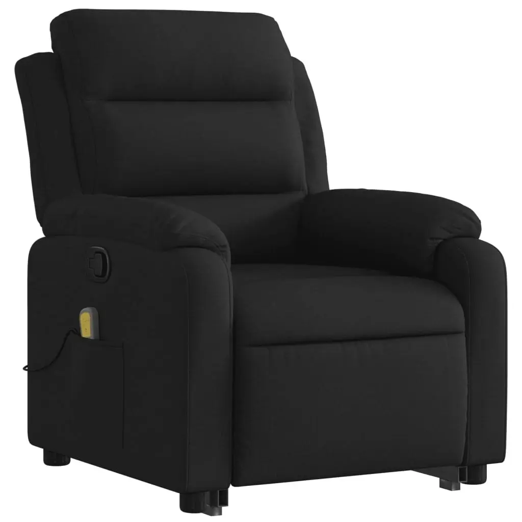 Stand up Massage Recliner Chair Black Faux Leather 3205748