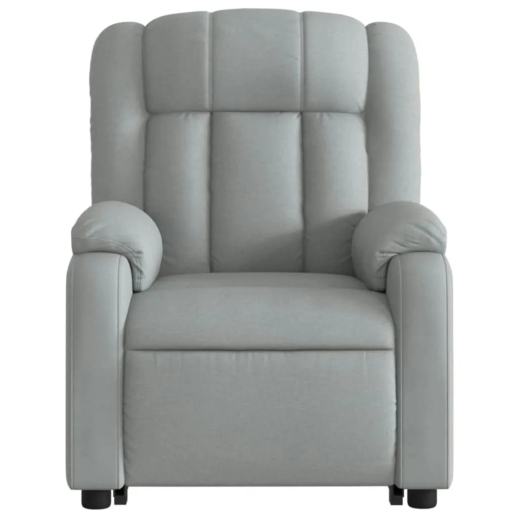 Stand up Massage Recliner Chair Light Grey Fabric 3205792