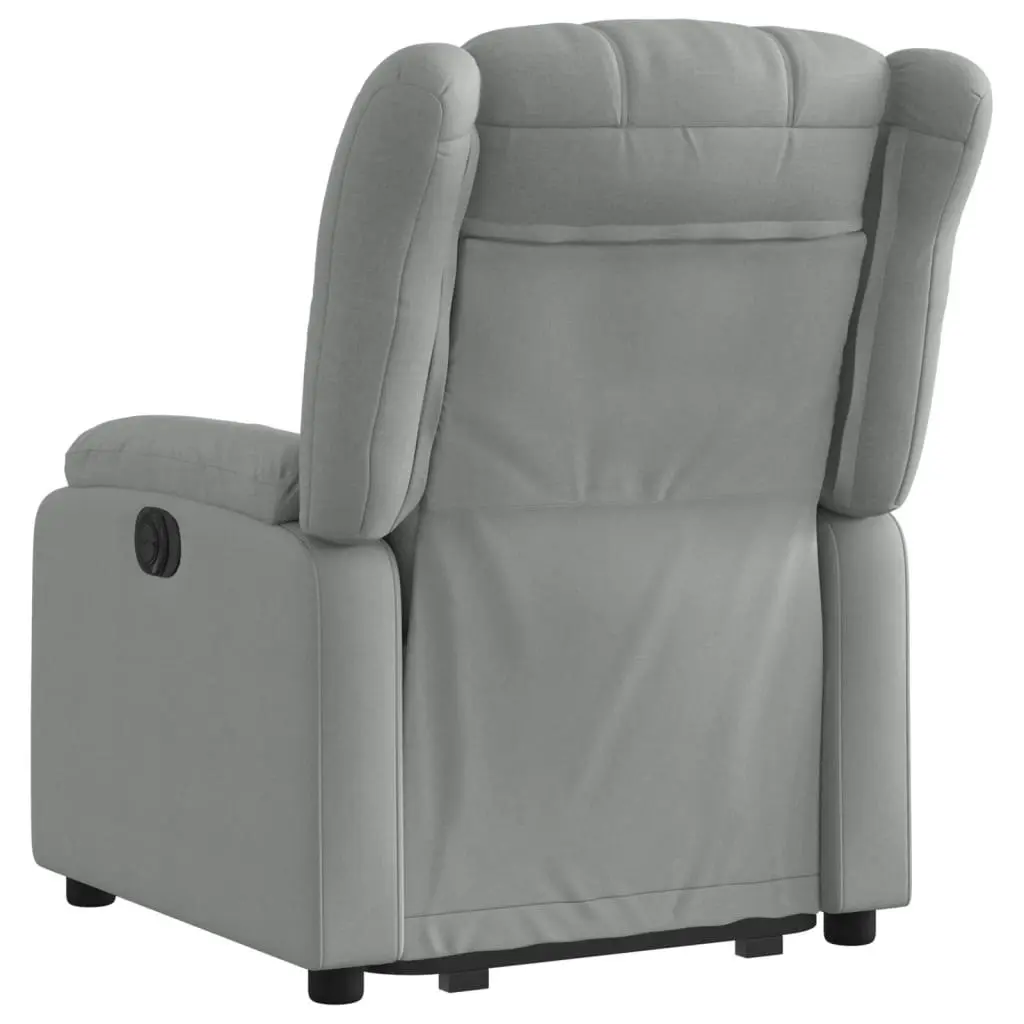 Stand up Massage Recliner Chair Light Grey Fabric 3205792