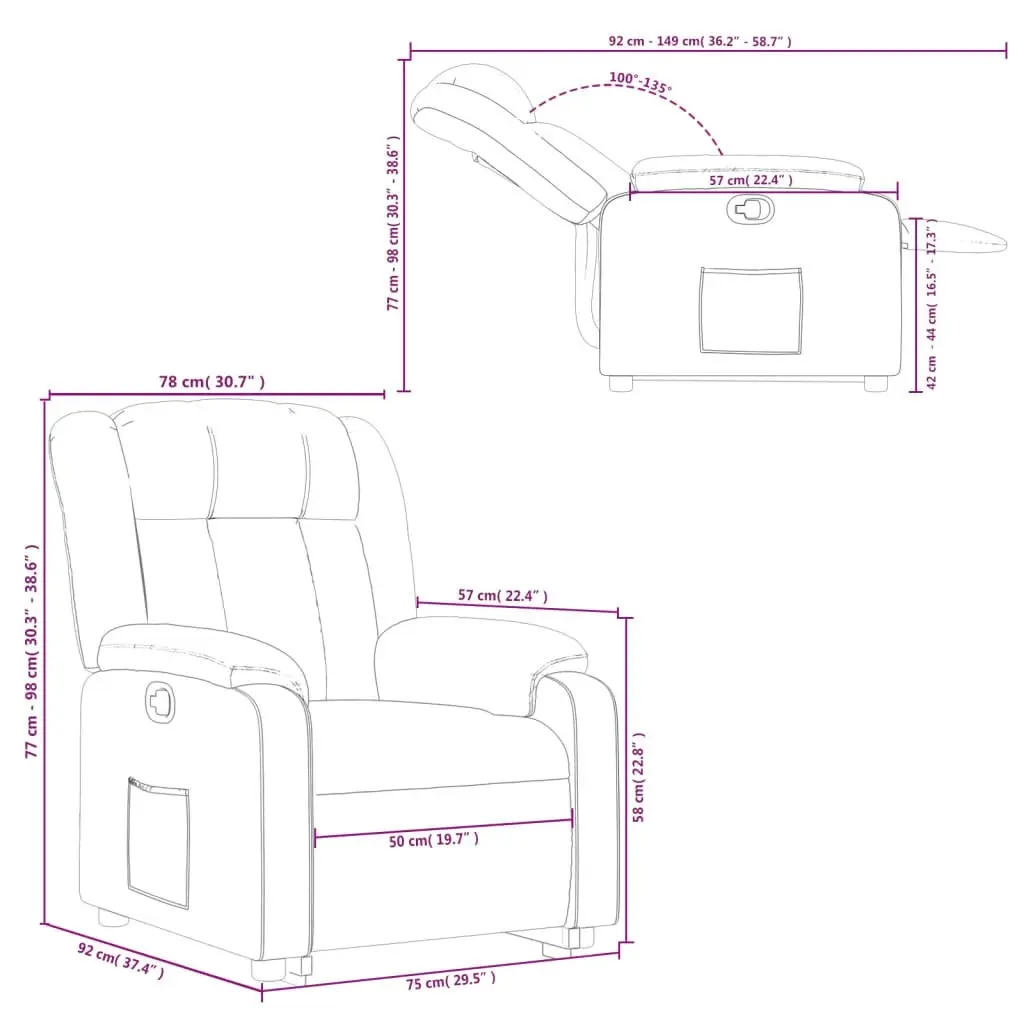 Stand up Massage Recliner Chair Light Grey Fabric 3205792