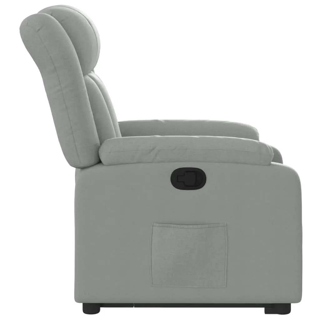 Stand up Massage Recliner Chair Light Grey Fabric 3205792