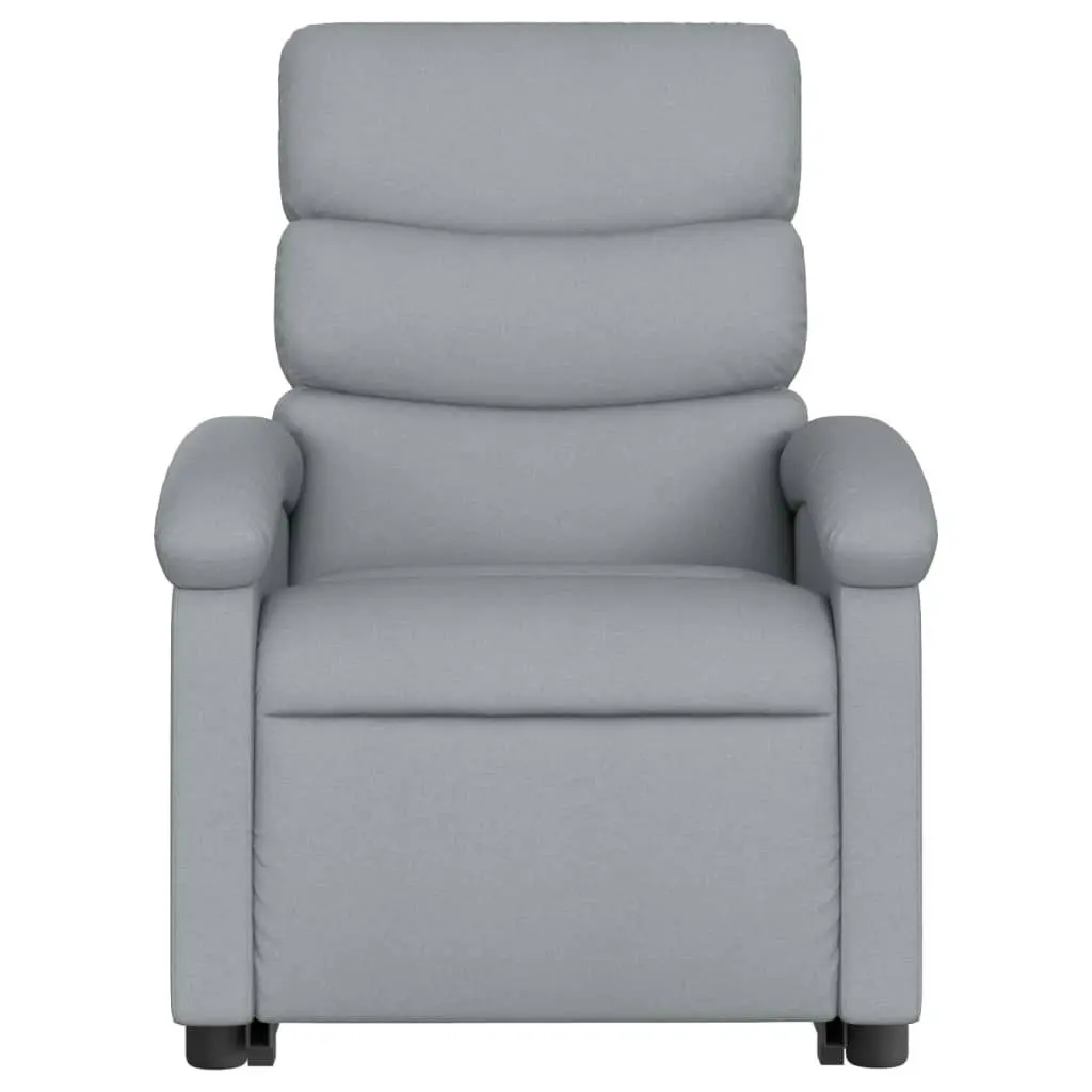 Stand up Massage Recliner Chair Light Grey Fabric 3205370