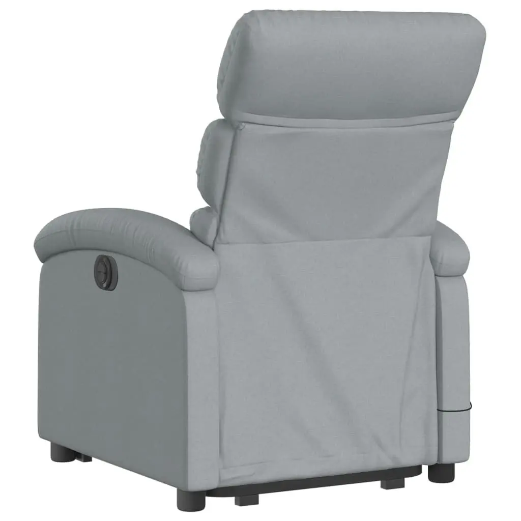 Stand up Massage Recliner Chair Light Grey Fabric 3205370