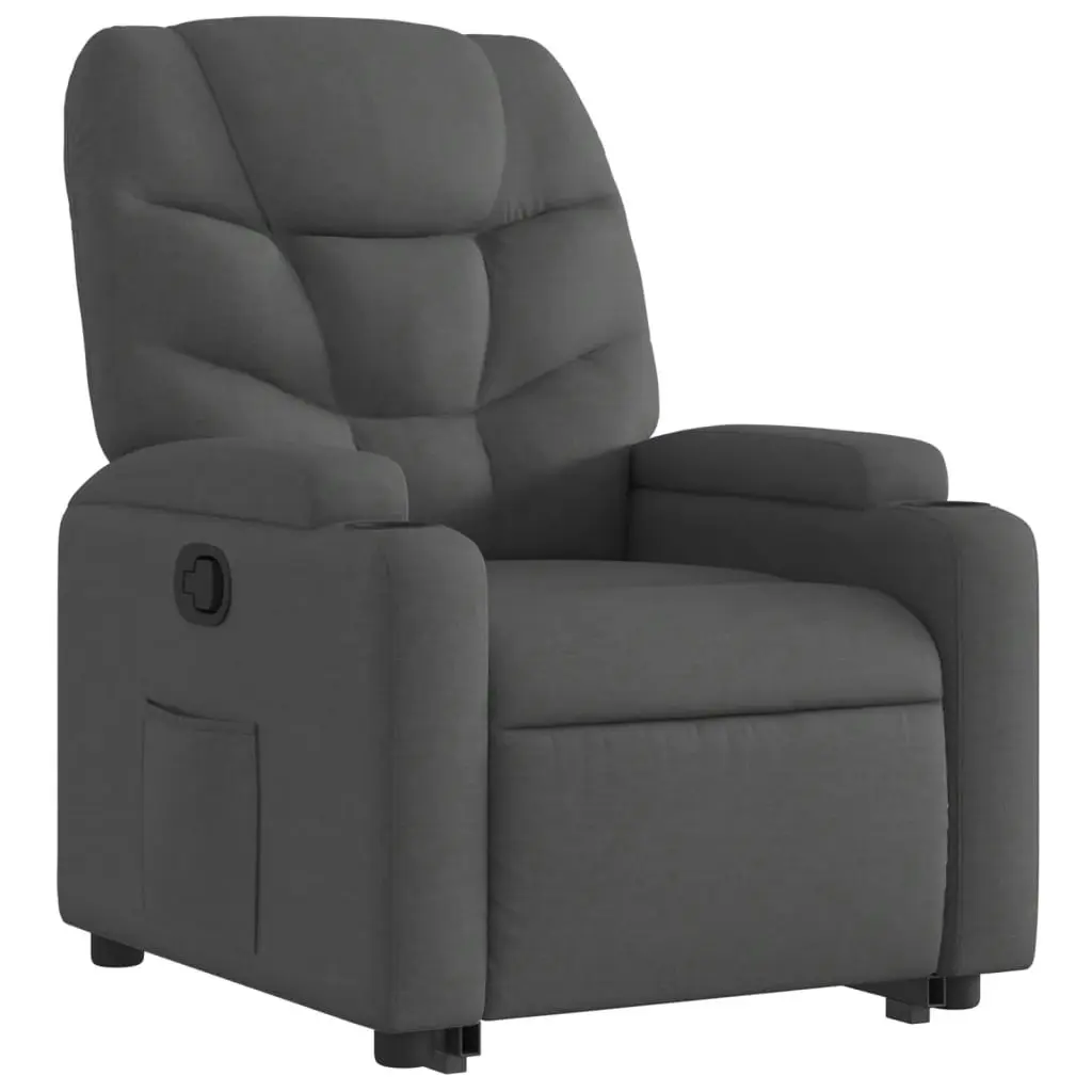 Stand up Recliner Chair Dark Grey Fabric 3205625