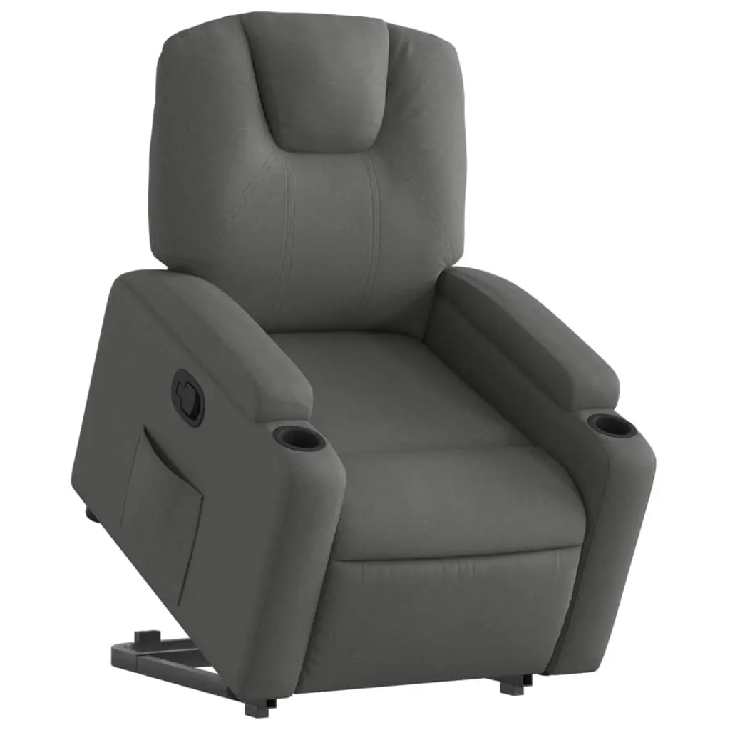 Stand up Recliner Chair Dark Grey Fabric 3205525