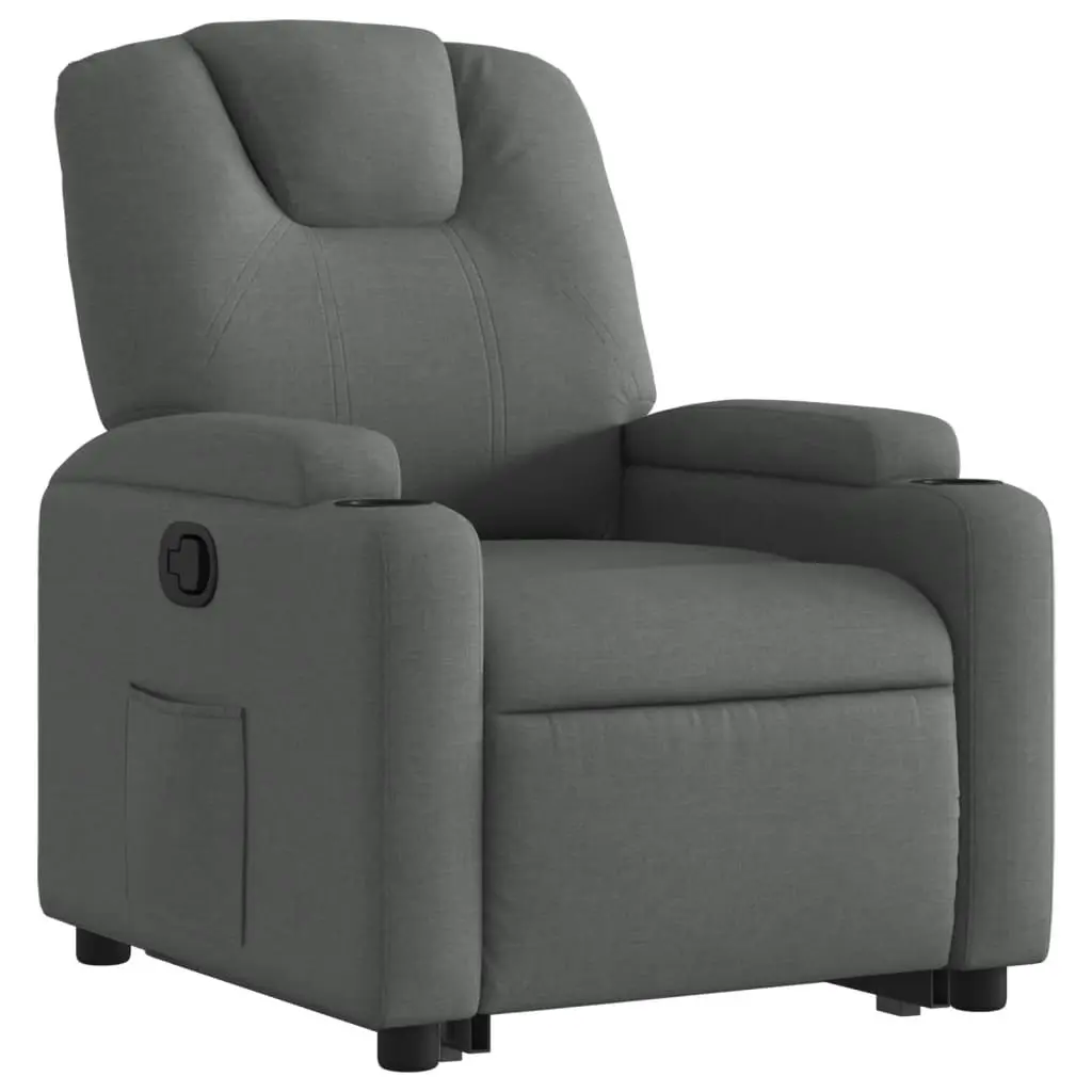 Stand up Recliner Chair Dark Grey Fabric 3205525