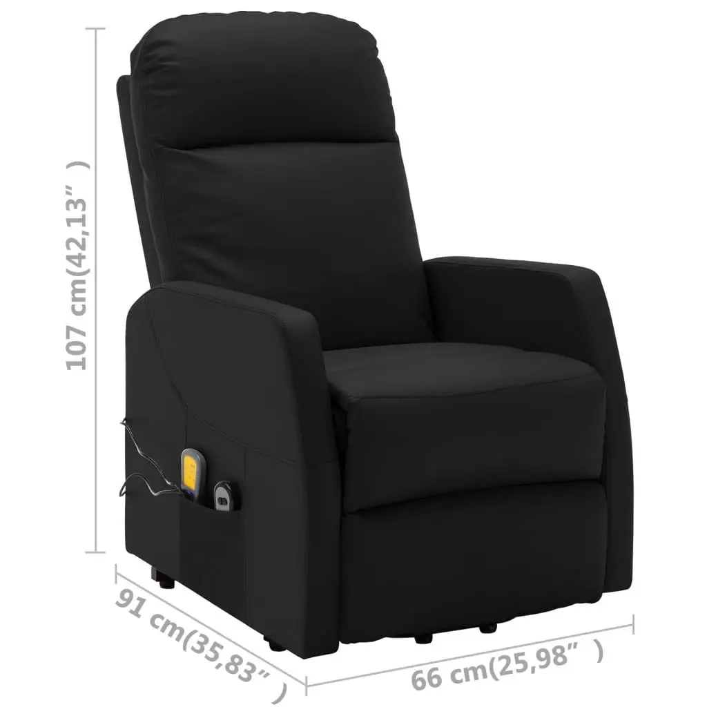 Stand up Massage Chair Black Faux Leather 321373