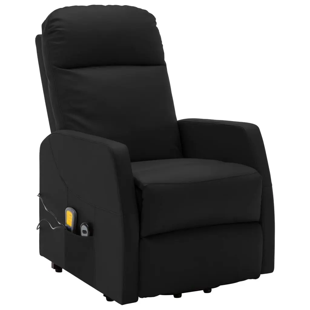 Stand up Massage Chair Black Faux Leather 321373