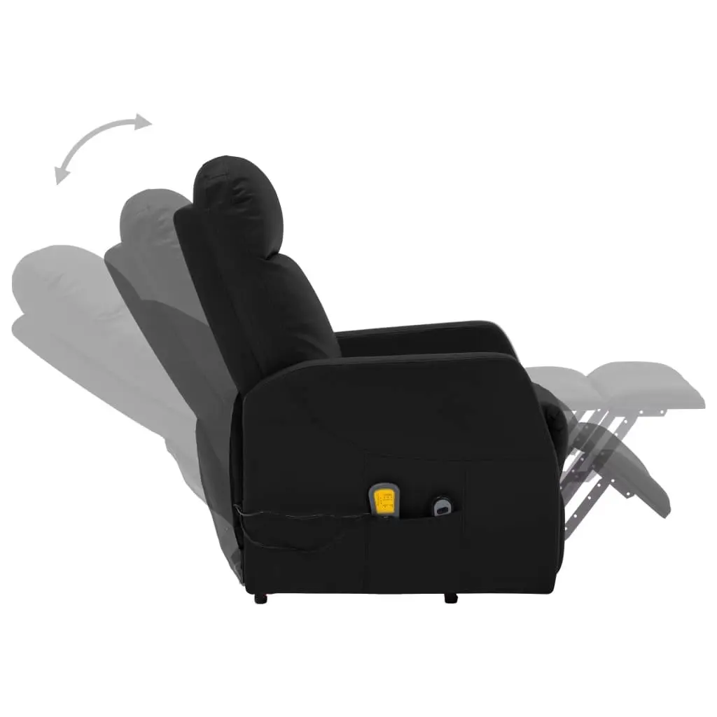 Stand up Massage Chair Black Faux Leather 321373