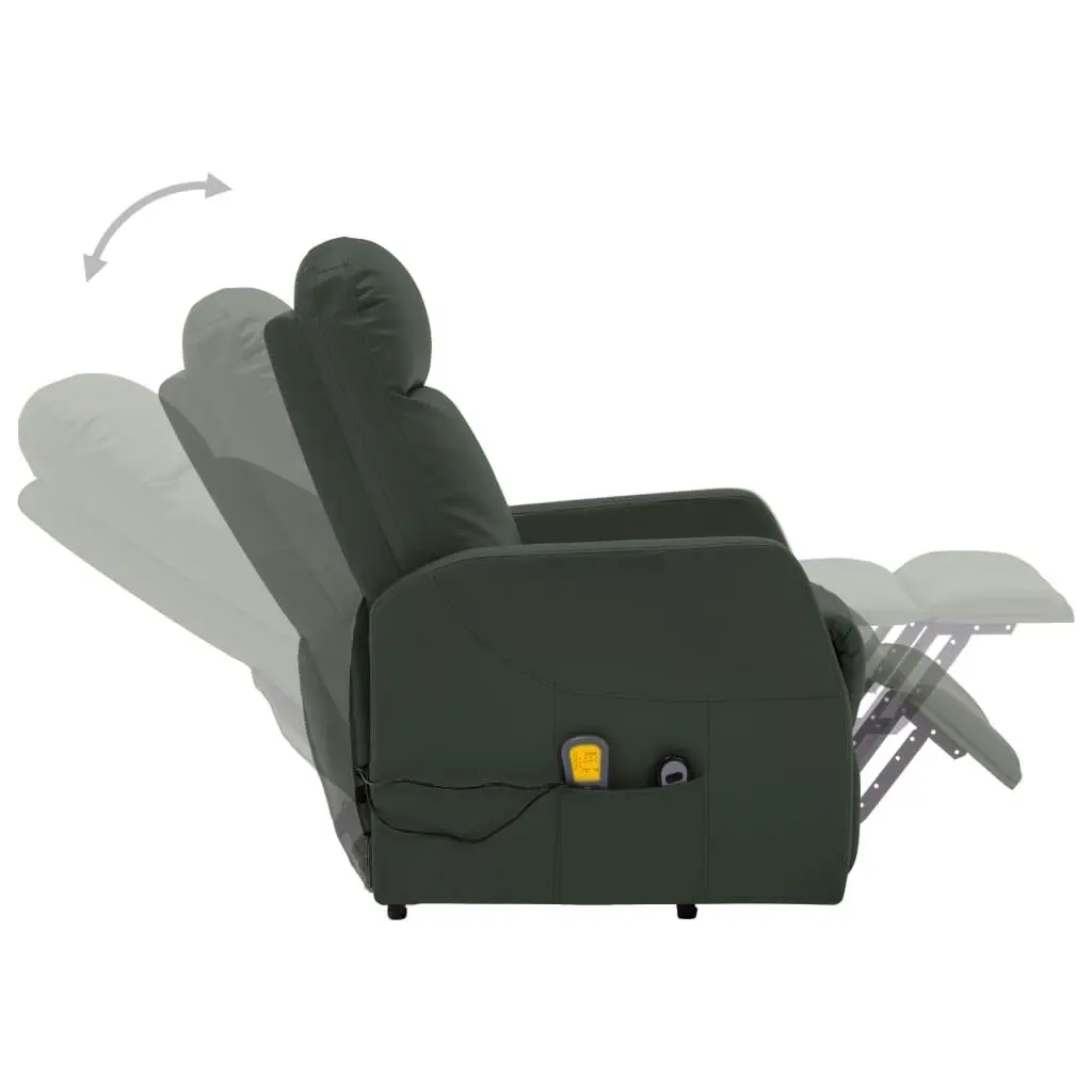 Stand up Massage Chair Anthracite Faux Leather 321376