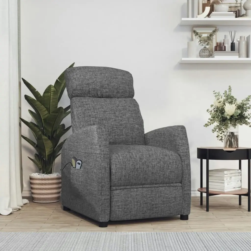 Stand up Massage Chair Dark Grey Fabric 3152226