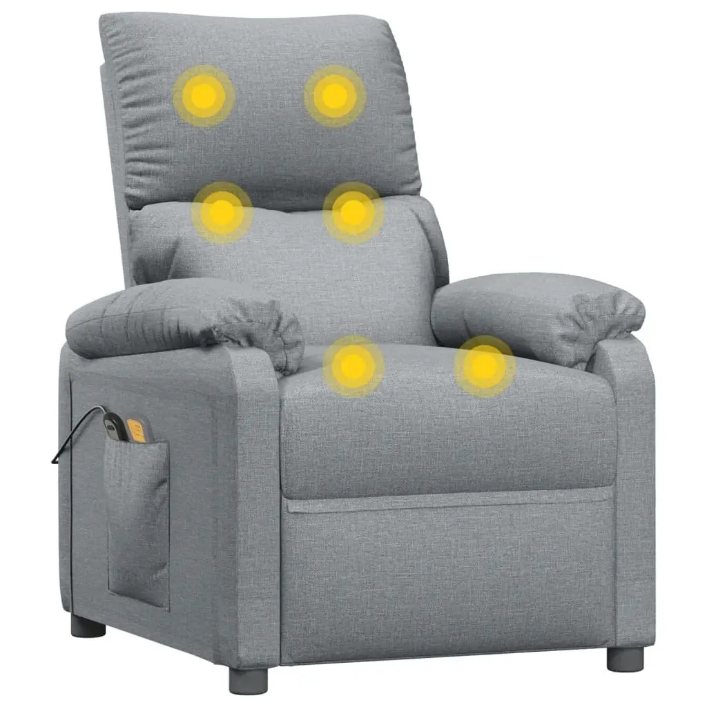 Stand up Massage Chair Light Grey Fabric 3152406