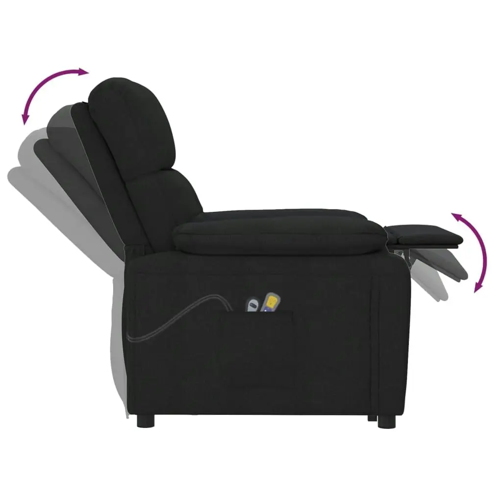 Stand up Massage Chair Black Fabric 3152165