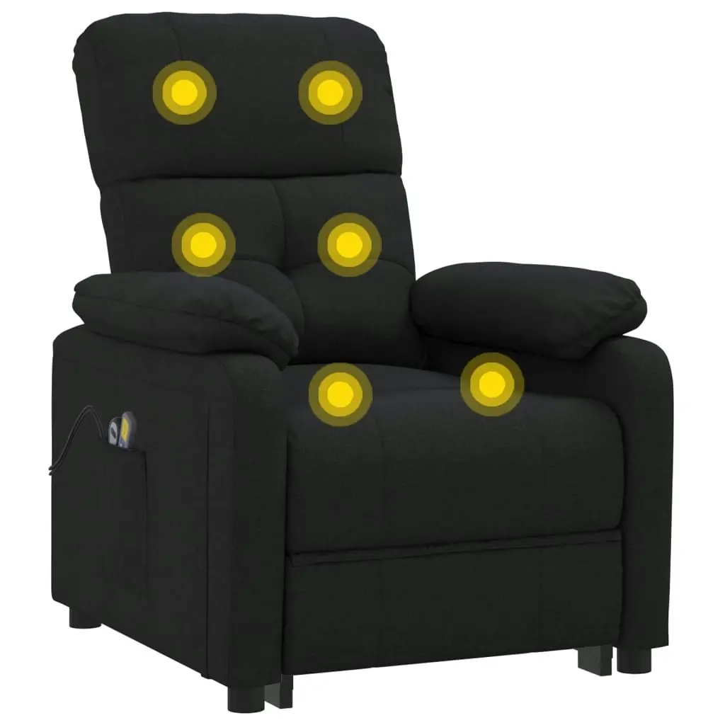 Stand up Massage Chair Black Fabric 3152165