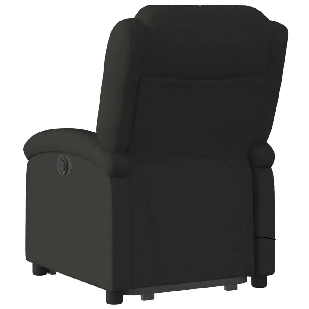 Stand up Massage Recliner Chair Black Fabric 3205434