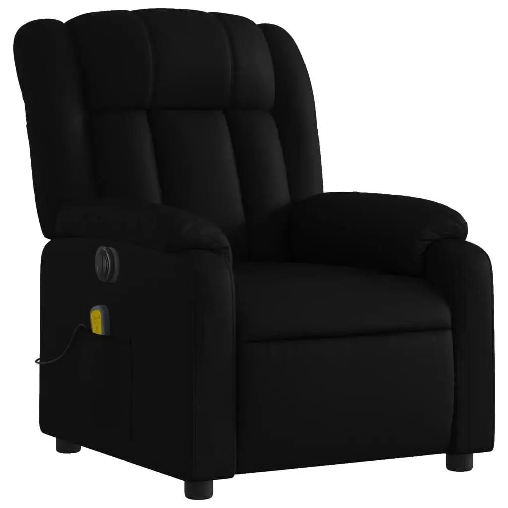 Stand up Massage Recliner Chair Black Faux Leather 3205768