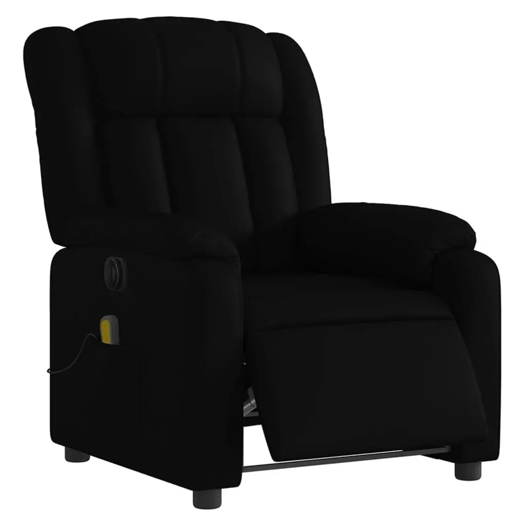 Stand up Massage Recliner Chair Black Faux Leather 3205768