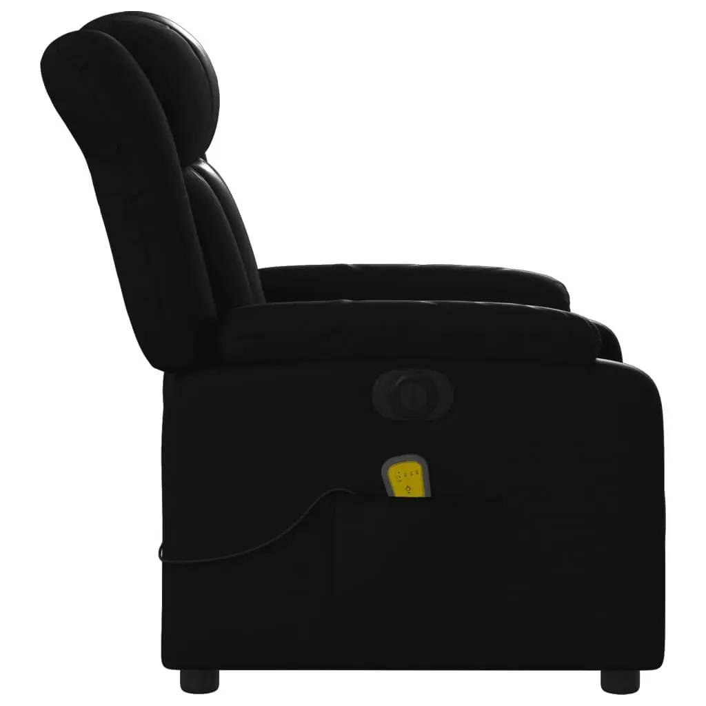 Stand up Massage Recliner Chair Black Faux Leather 3205768