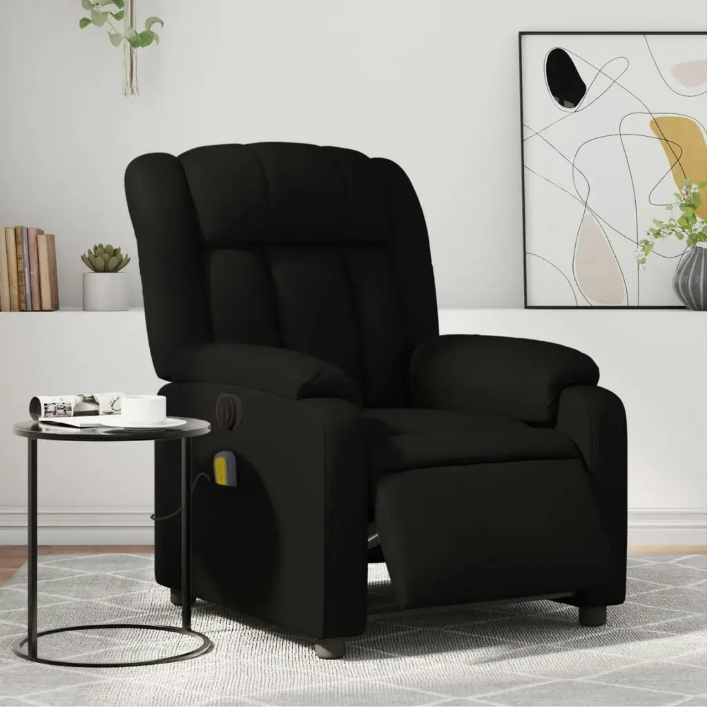 Stand up Massage Recliner Chair Black Faux Leather 3205768