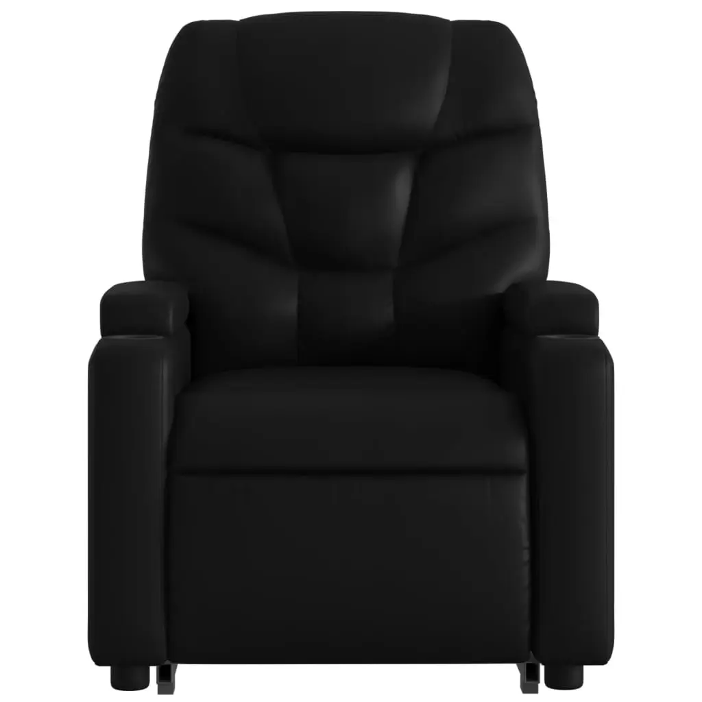 Stand up Massage Recliner Chair Black Faux Leather 3205655