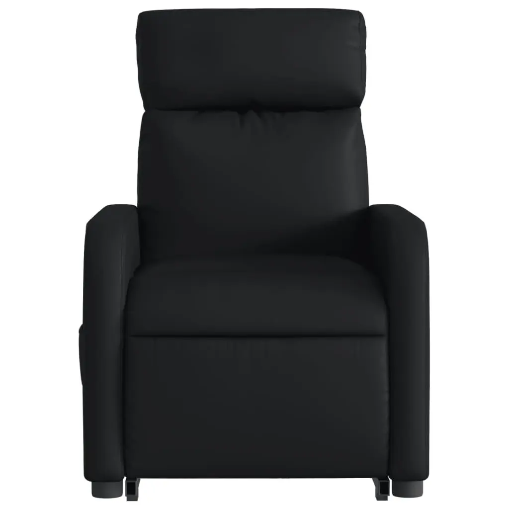 Stand up Massage Recliner Chair Black Faux Leather 3206877