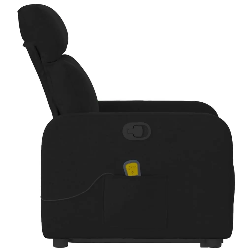 Stand up Massage Recliner Chair Black Fabric 3206871