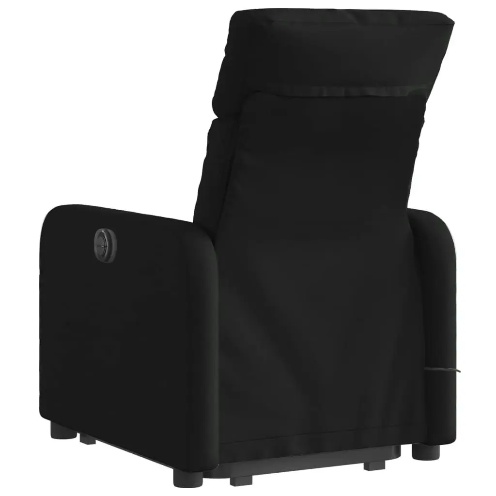 Stand up Massage Recliner Chair Black Fabric 3206871