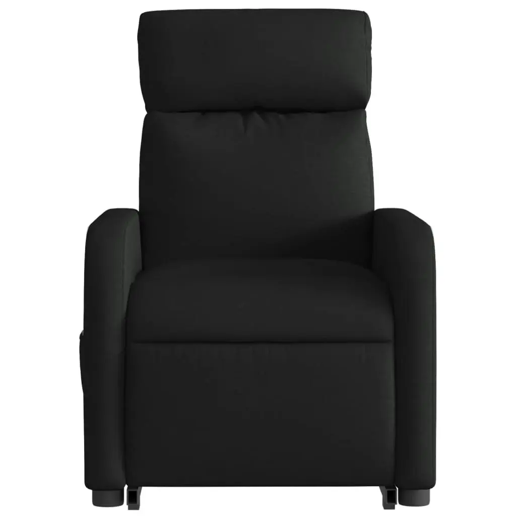 Stand up Massage Recliner Chair Black Fabric 3206871