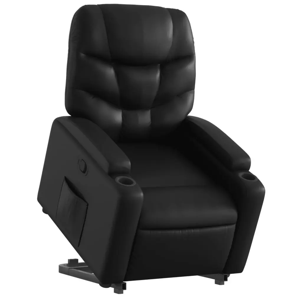 Stand up Recliner Chair Black Faux Leather 3205652