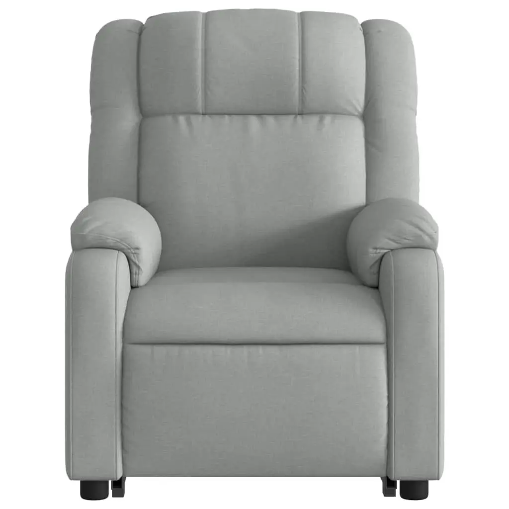 Stand up Massage Recliner Chair Light Grey Fabric 3205758