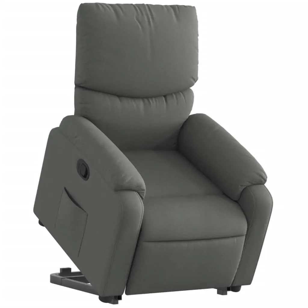 Stand up Recliner Chair Dark Grey Fabric 3205697