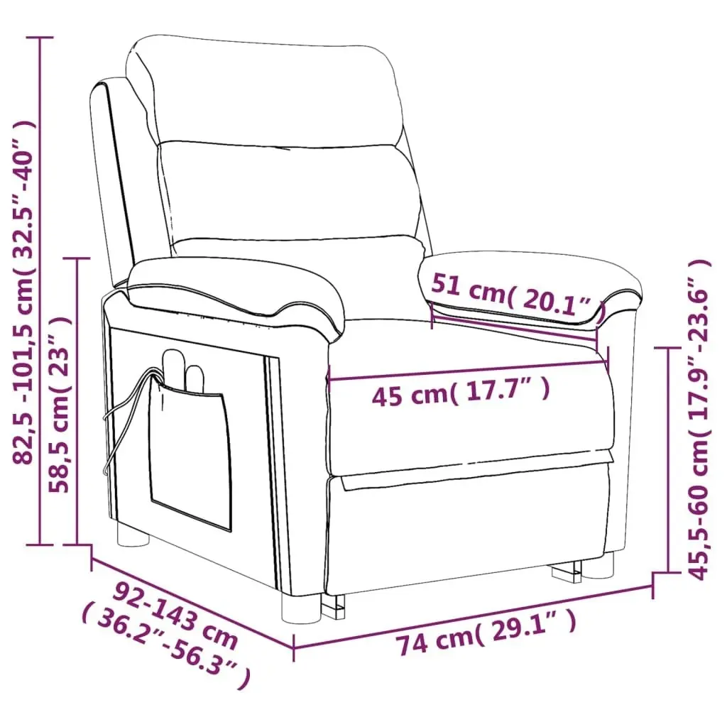 Stand up Massage Chair Dark Grey Fabric 3152502