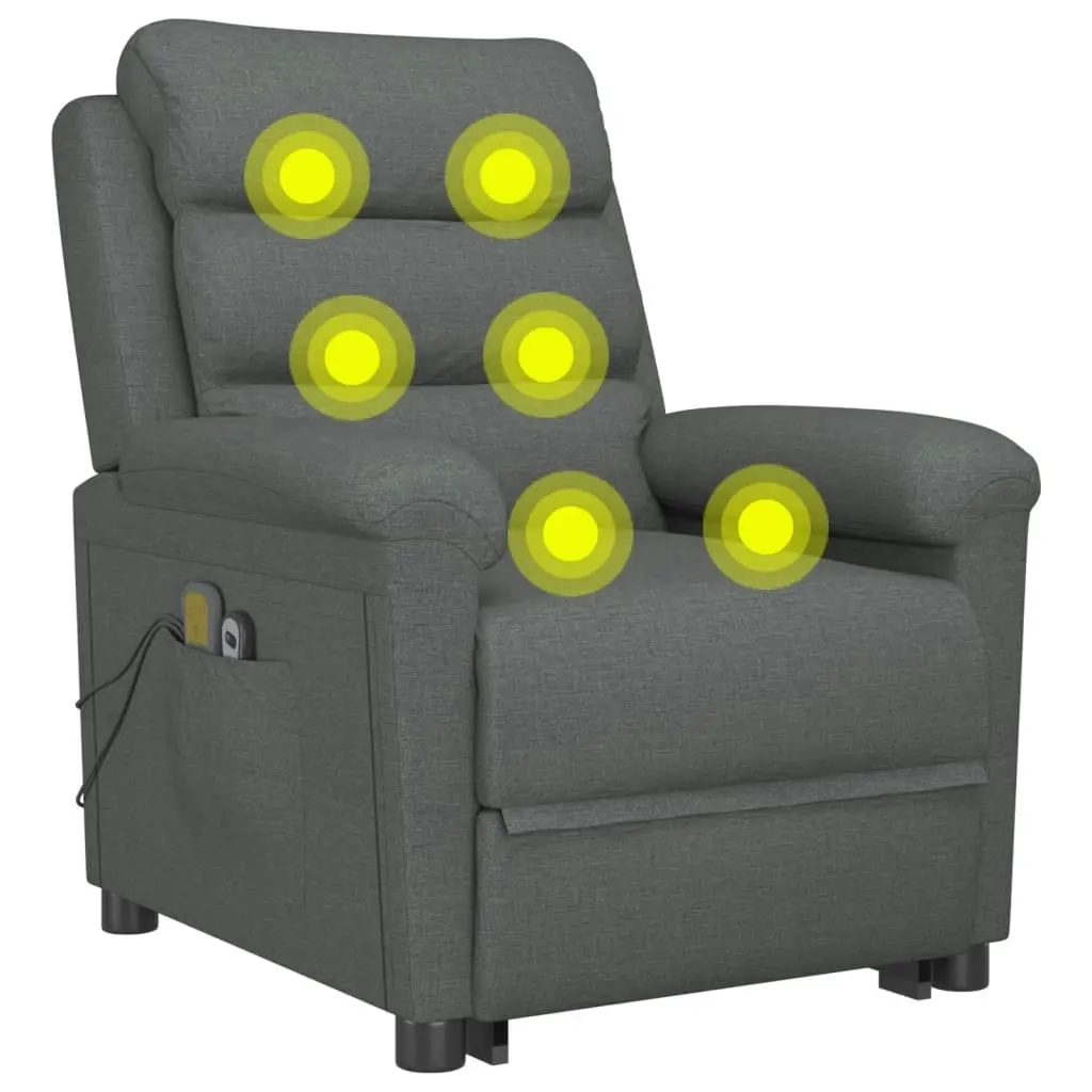 Stand up Massage Chair Dark Grey Fabric 3152502