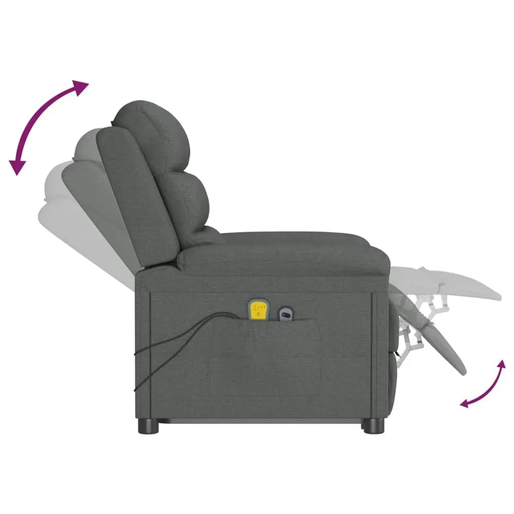 Stand up Massage Chair Dark Grey Fabric 3152502