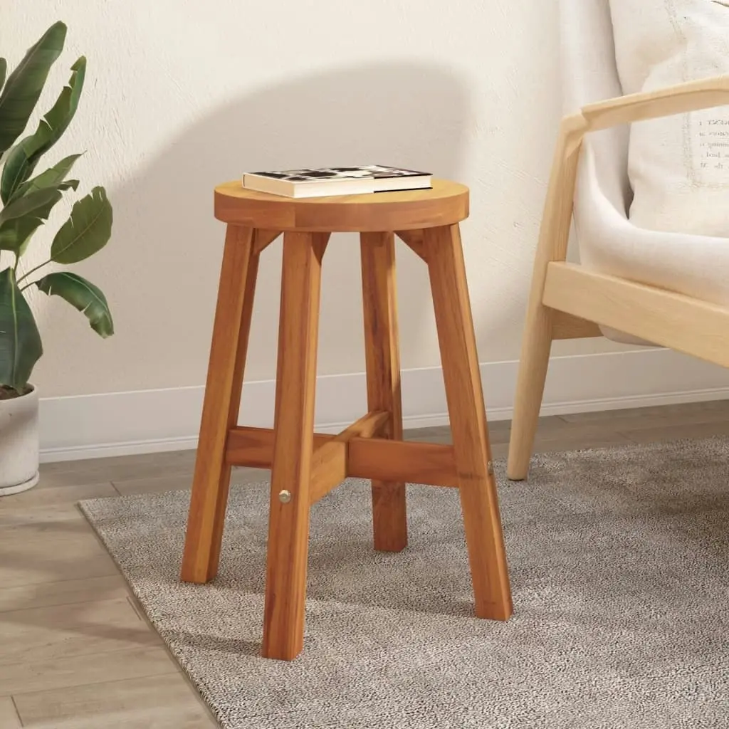 Stool Brown 38x38x45 cm Round Solid Wood Acacia 153331