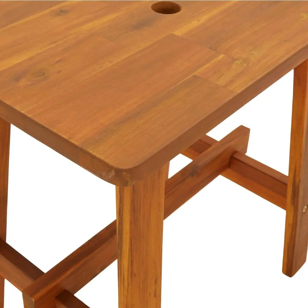 Stool 45x29x45 cm Rectangular Solid Wood Acacia 153330