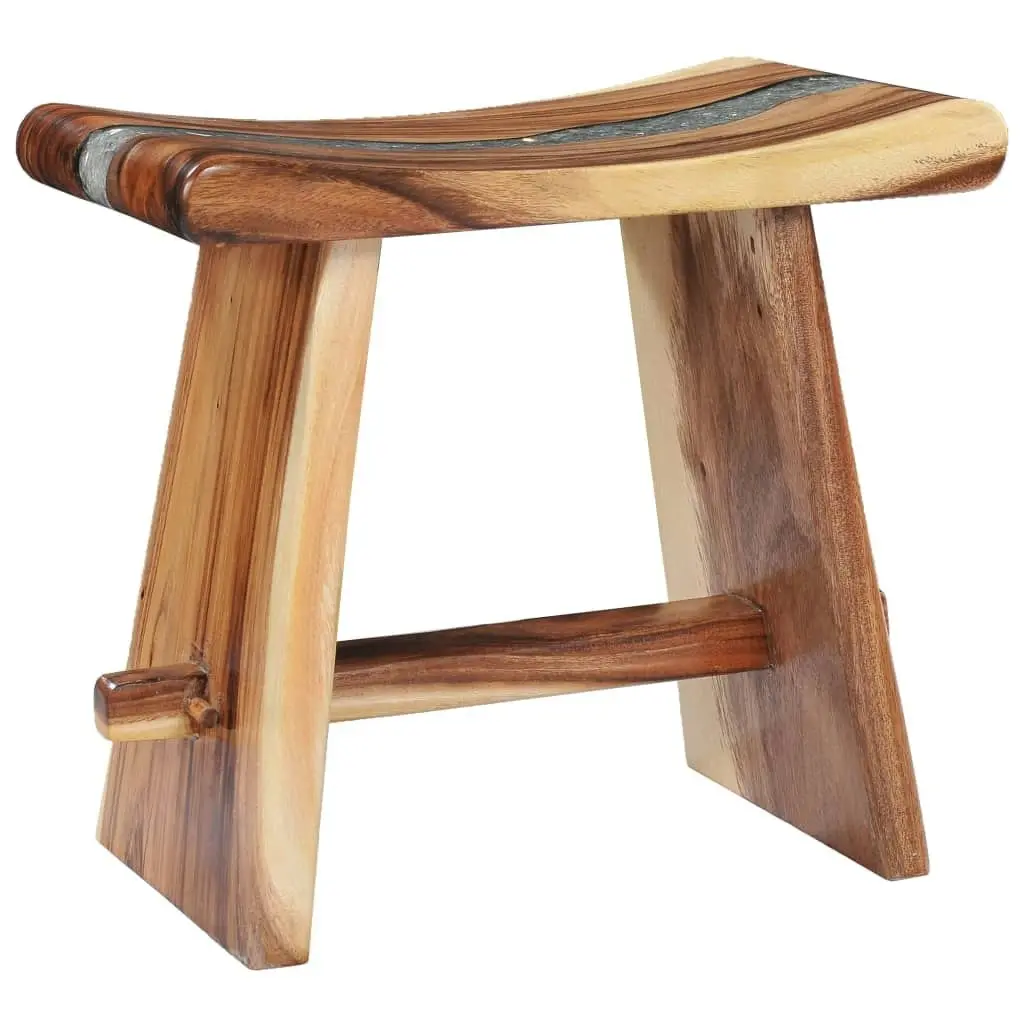 Stool Solid Suar Wood and Polyresin 281647