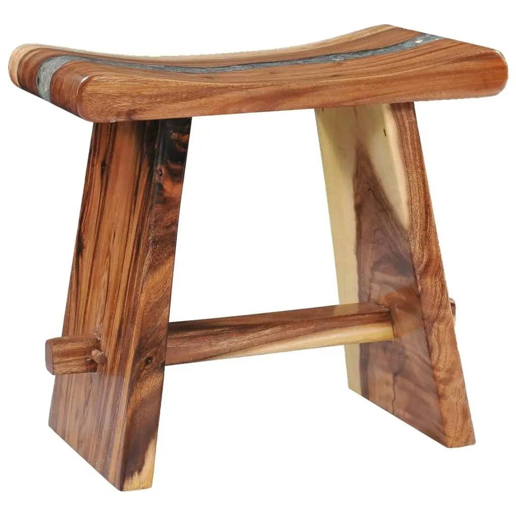 Stool Solid Suar Wood and Polyresin 281647