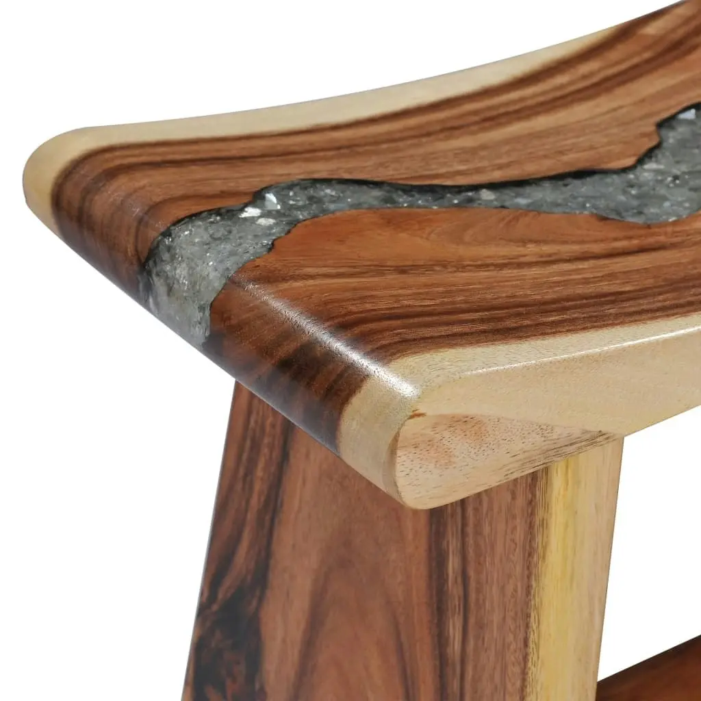 Stool Solid Suar Wood and Polyresin 281647