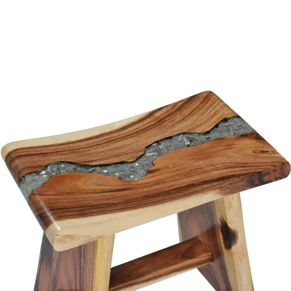 Stool Solid Suar Wood and Polyresin 281647