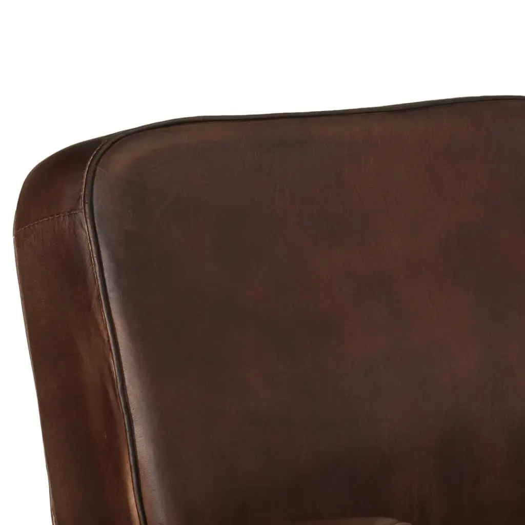 Sofa Chair Brown Real Leather 359632