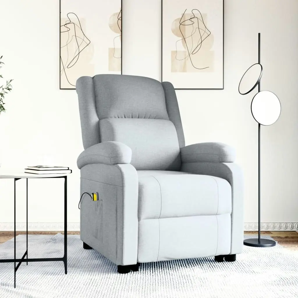 Stand up Massage Chair Light Grey Fabric 3152326