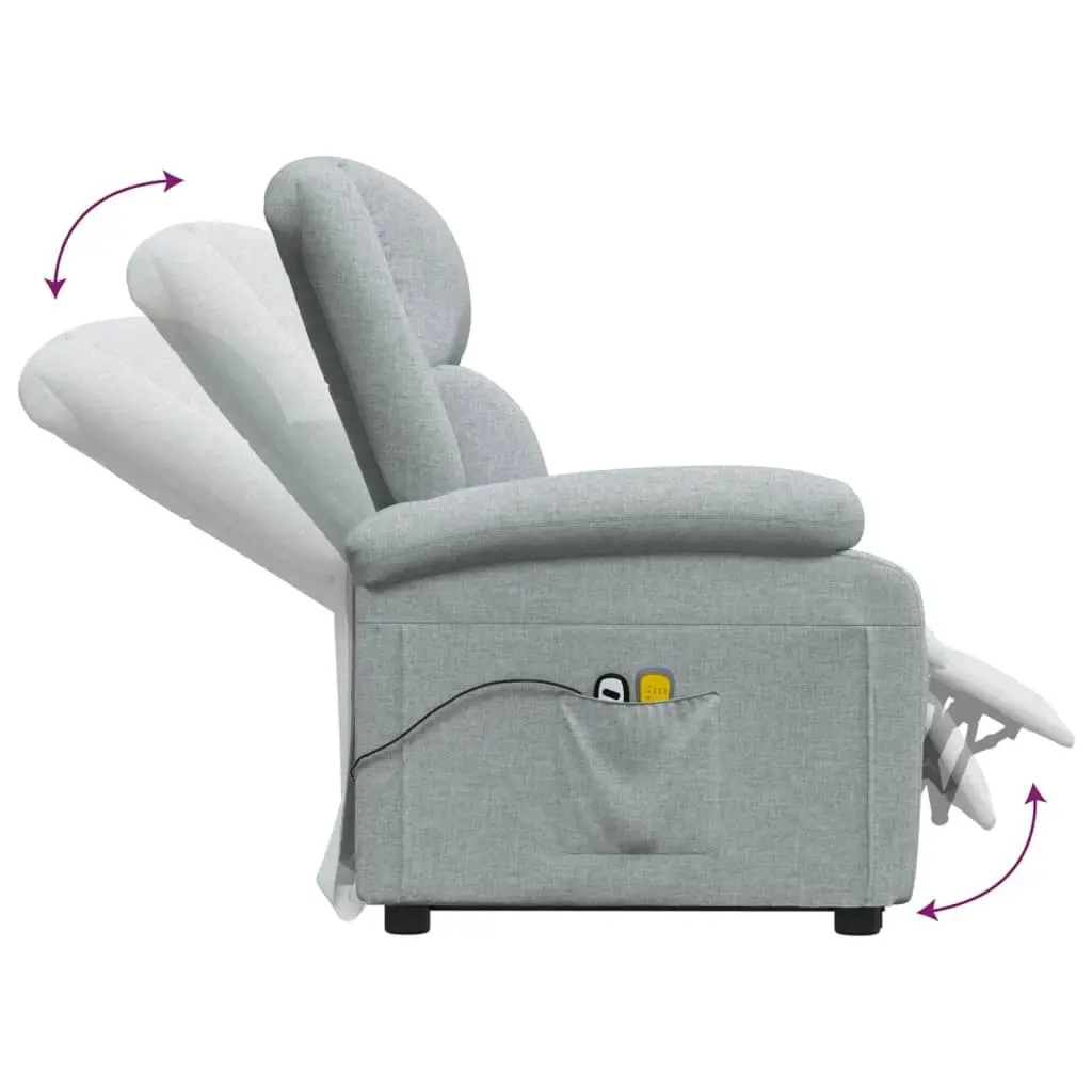 Stand up Massage Chair Light Grey Fabric 3152326