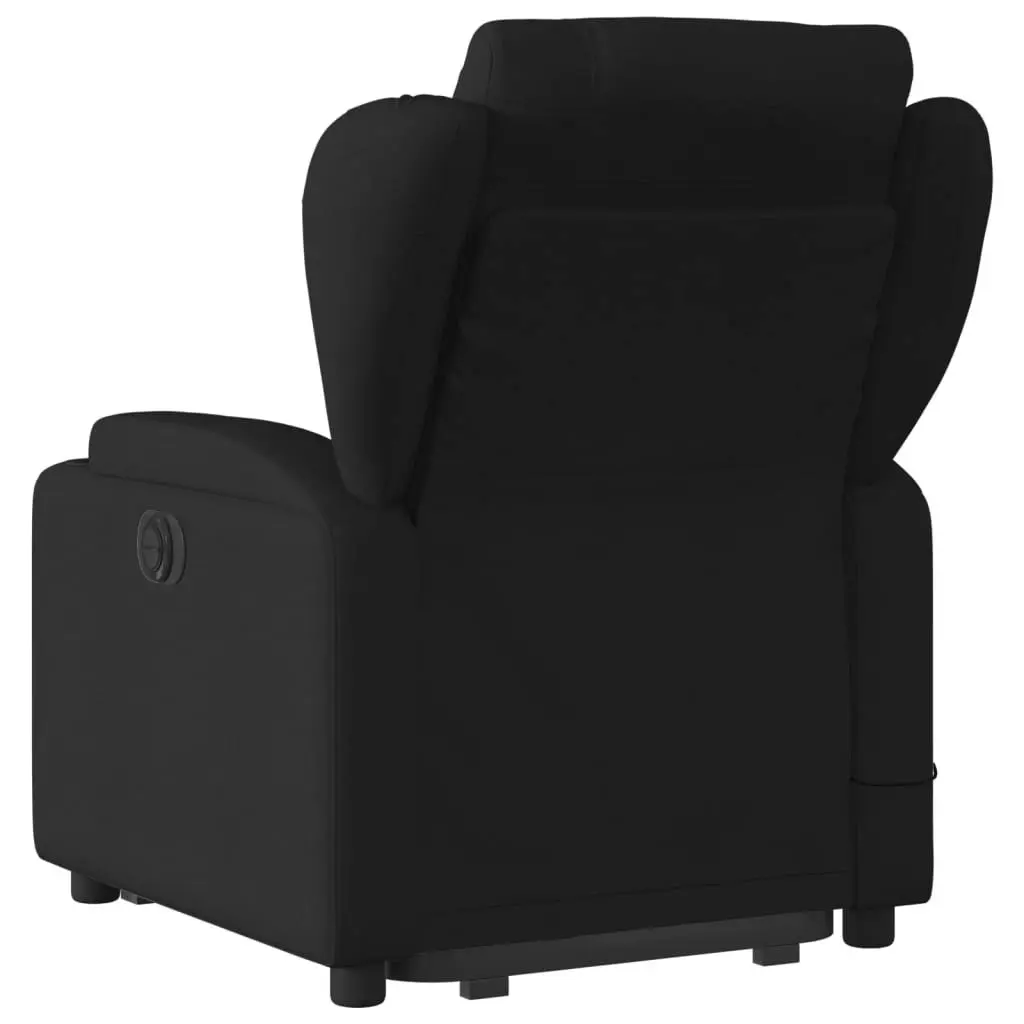 Stand up Massage Recliner Chair Black Fabric 3205586