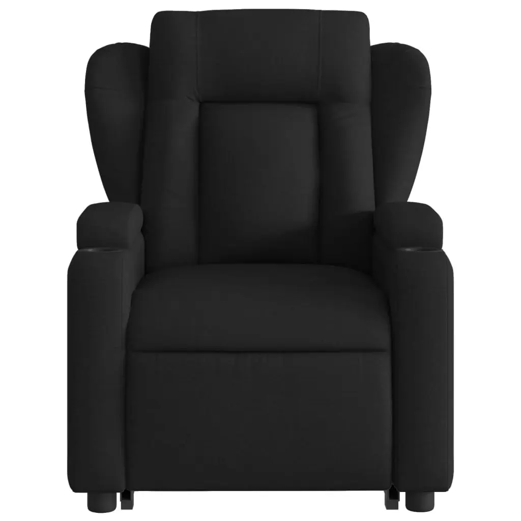 Stand up Massage Recliner Chair Black Fabric 3205586