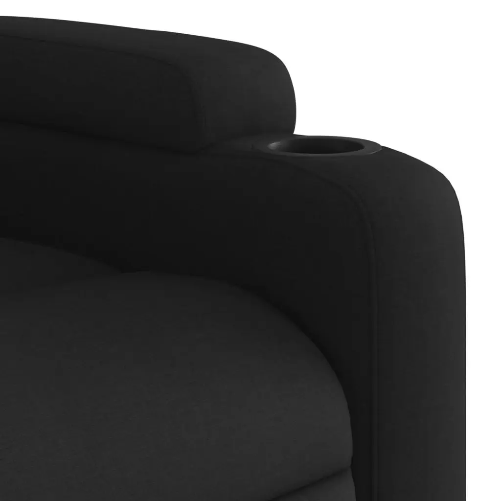 Stand up Massage Recliner Chair Black Fabric 3205586