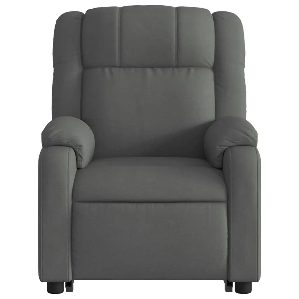 Stand up Massage Recliner Chair Dark Grey Fabric 3205759