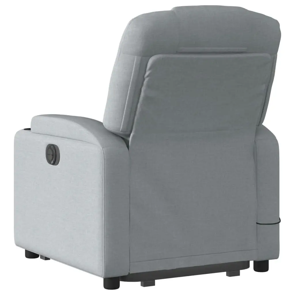 Stand up Massage Recliner Chair Light Grey Fabric 3205528