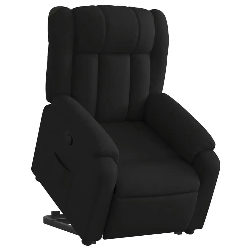 Stand up Massage Recliner Chair Black Fabric 3205794