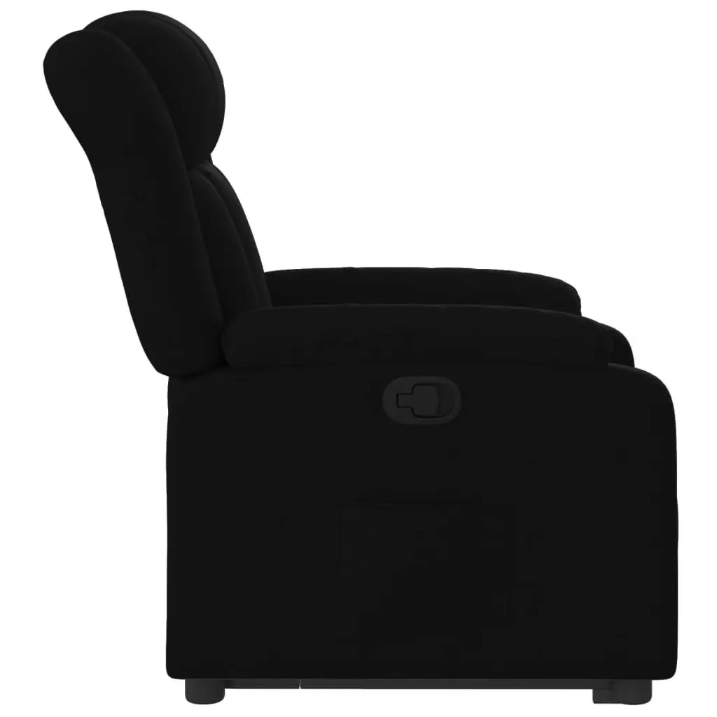 Stand up Massage Recliner Chair Black Fabric 3205794